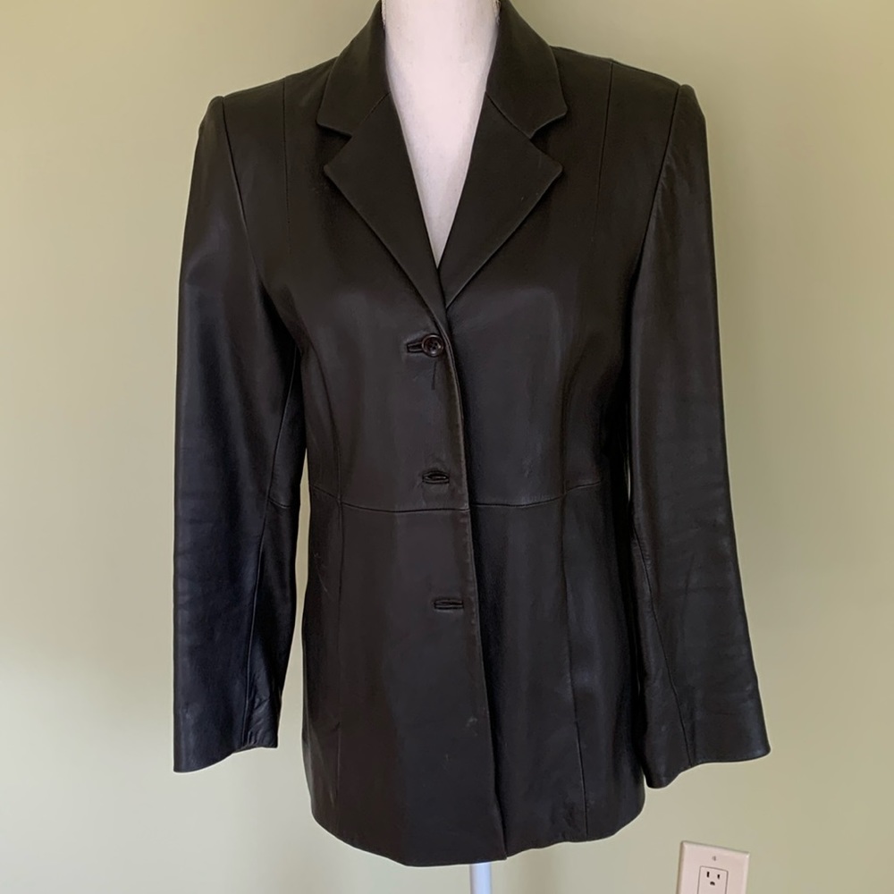 Valerie Steven’s New Zealand lamb skin jacket I dark brown